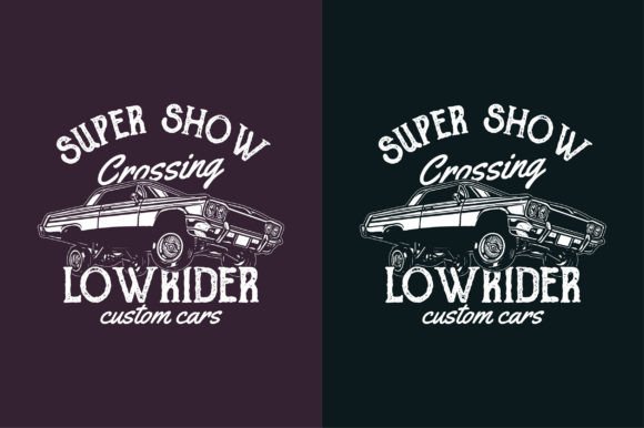 Lowrider Car T-Shirt Design Graphic: Culture on Cotton