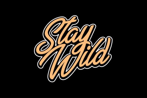 Stay Wild Graphic Typography Design: Bold Urban Streetwear Graphics