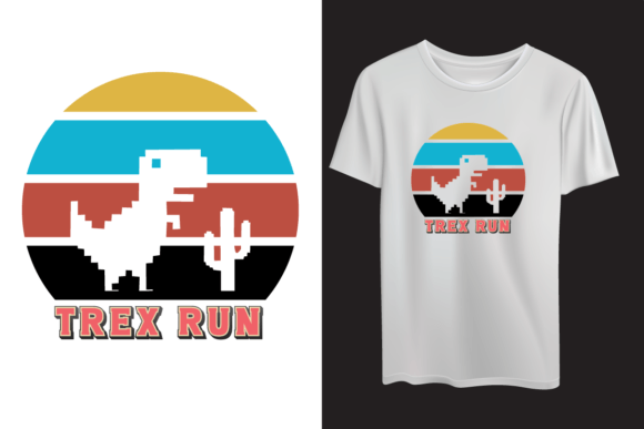 Unleash Prehistoric Style with the WHITE TREX T-SHIRT DESIGN Graphic